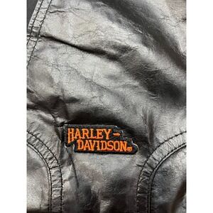Vintage 1980s harley davidson leather vest incredible americana XXL
